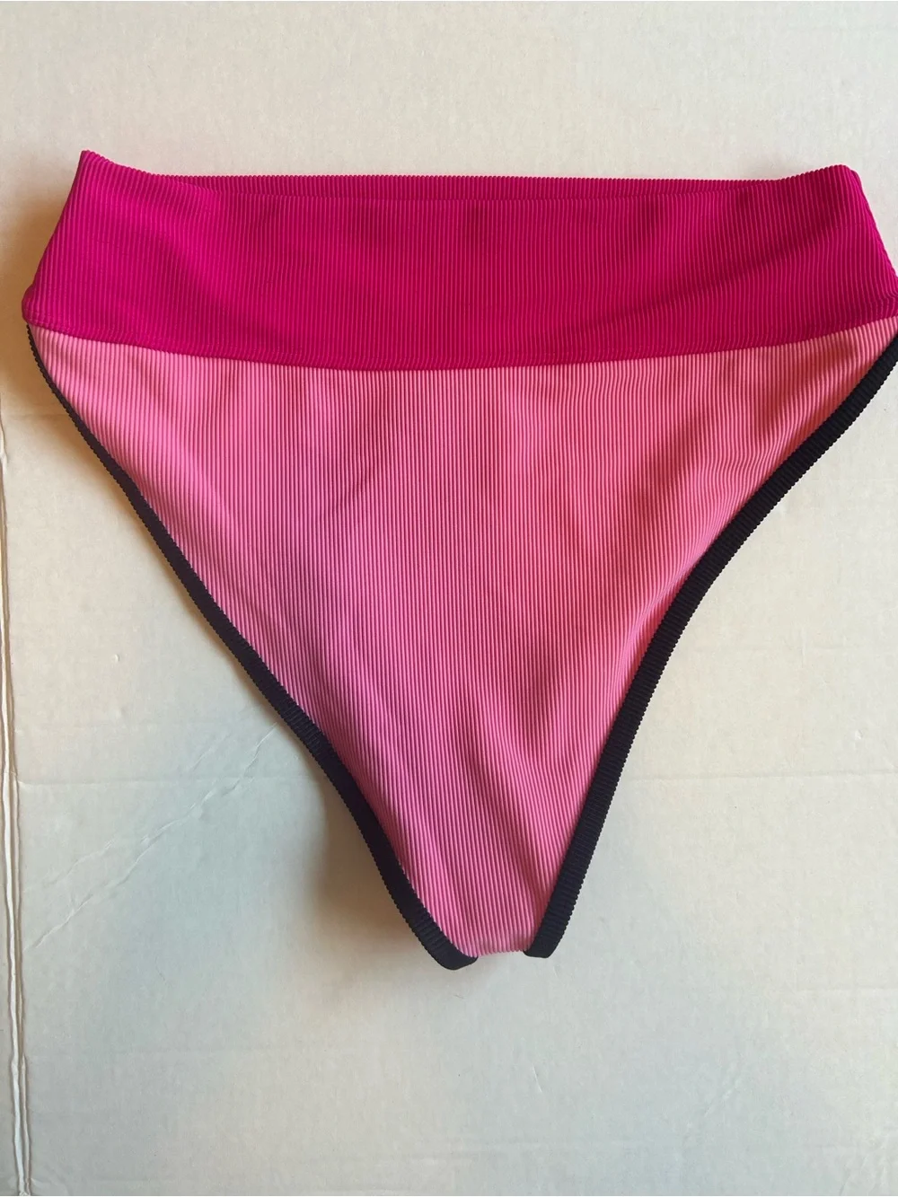 Beach Riot Emmy High-Waist Bikini Bottom Amour Colorblock Size XL